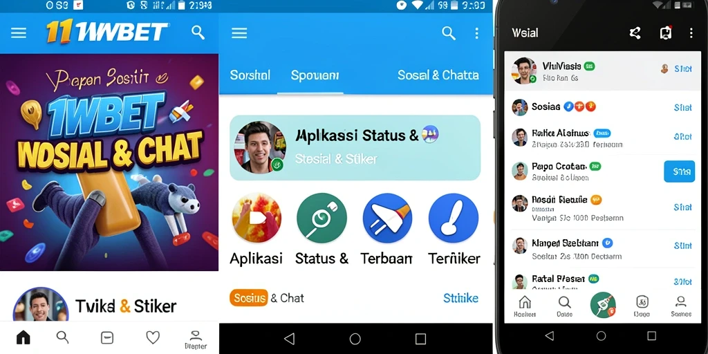 Tampilan antarmuka menarik dengan berbagai pilihan stiker.