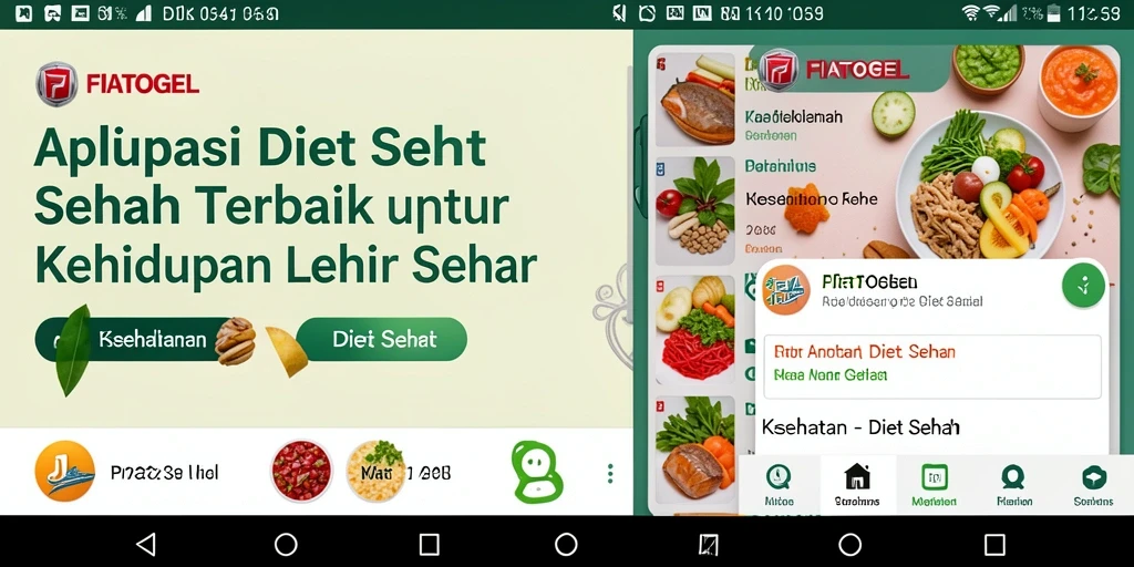 Tampilan antarmuka FIATOGEL yang user-friendly untuk Diet Sehat.