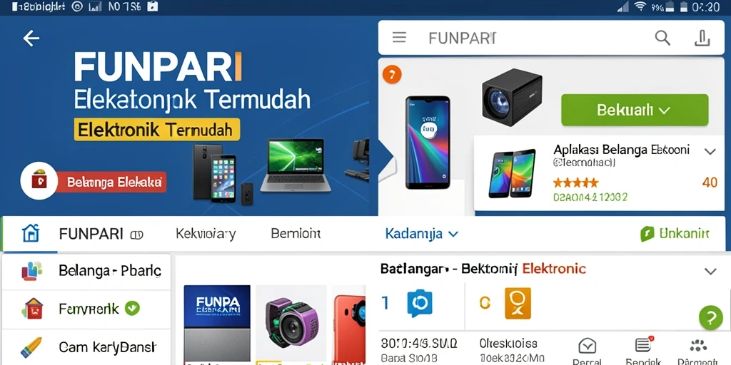 Tampilan antarmuka aplikasi FUNPARI yang menarik dan fungsional.