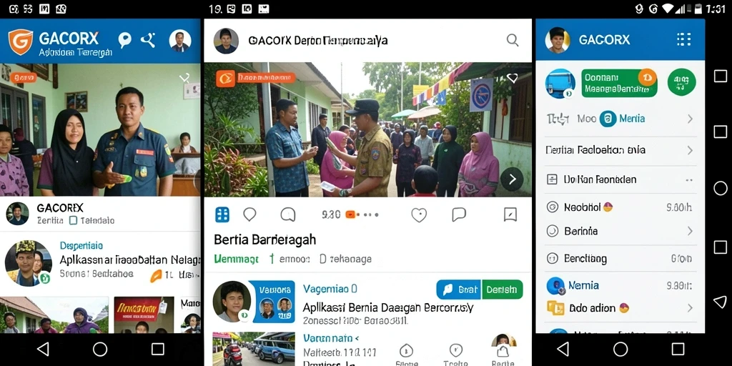 Tampilan antarmuka aplikasi GACORX yang modern dan intuitif.