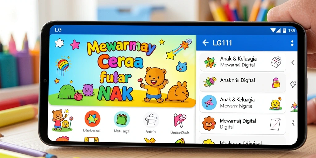 Antarmuka LG111 yang ceria dan menarik untuk mewarnai.
