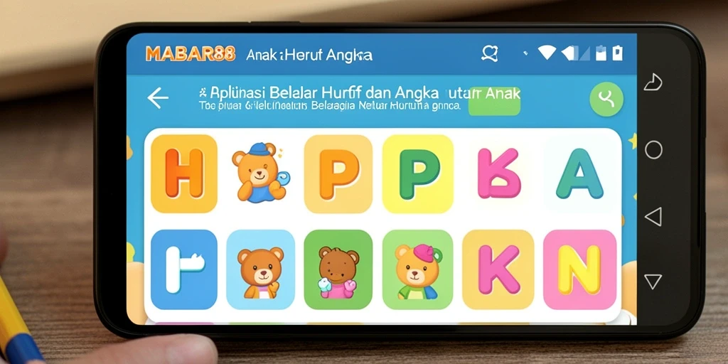 Antarmuka belajar huruf dan angka yang interaktif dan menarik.